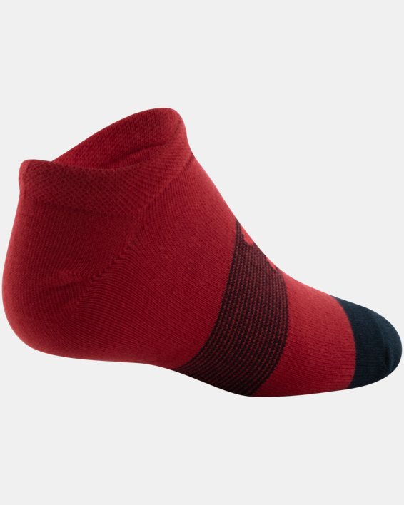 Boys' UA Essential Lite No-Show Socks 6-Pack, Red, pdpMainDesktop image number 15